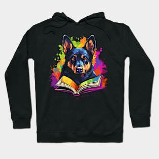 Australian Kelpie Reads Book Hoodie